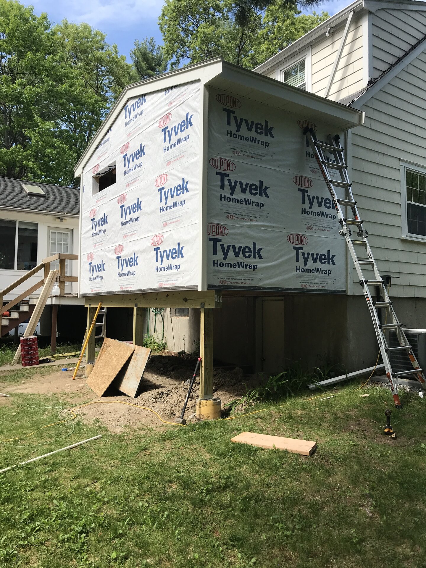 Custom Home Addition Exterior in Belmont, MA
