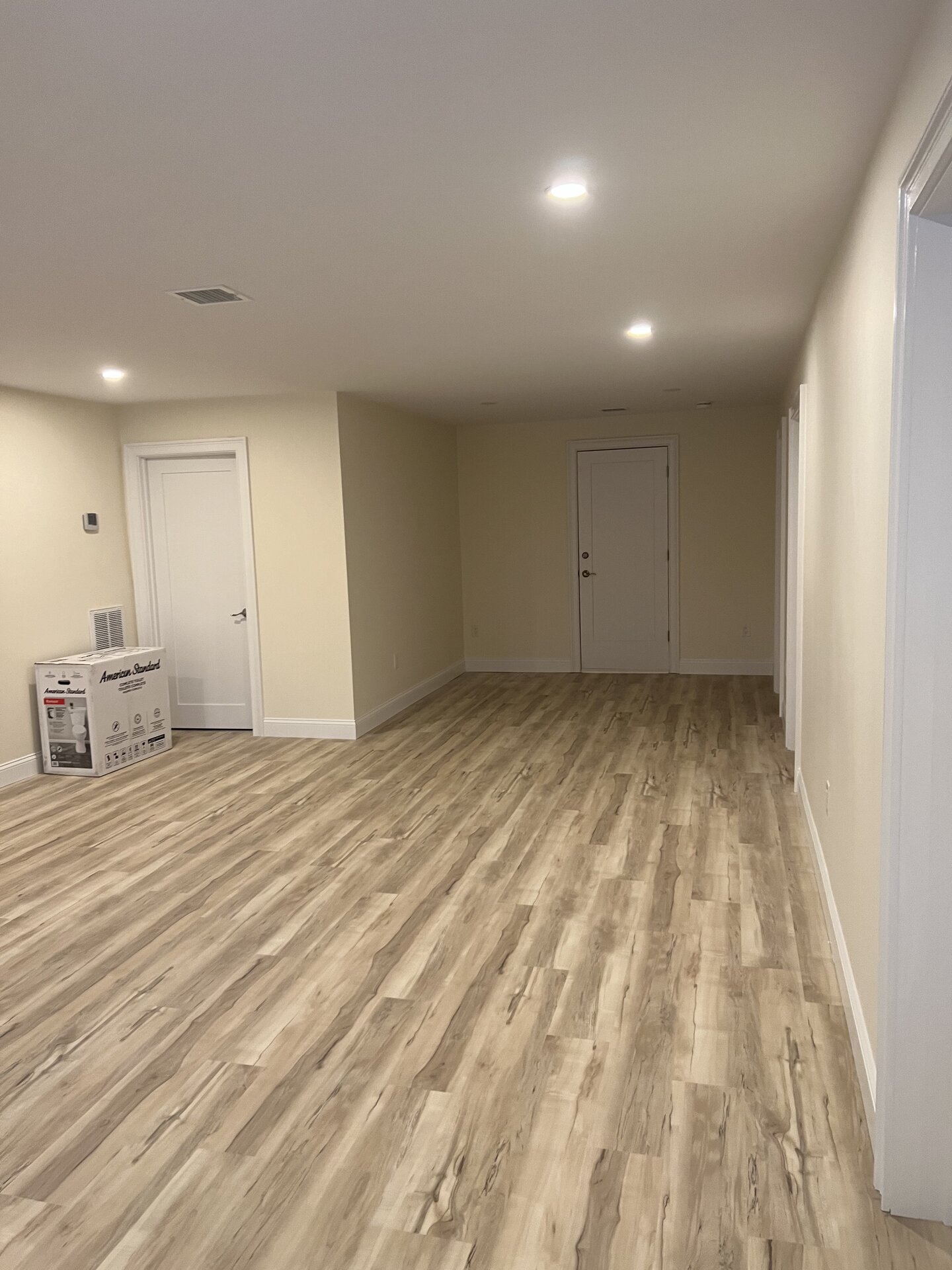 Open Concept Basement Family Room in Wrentham, MA