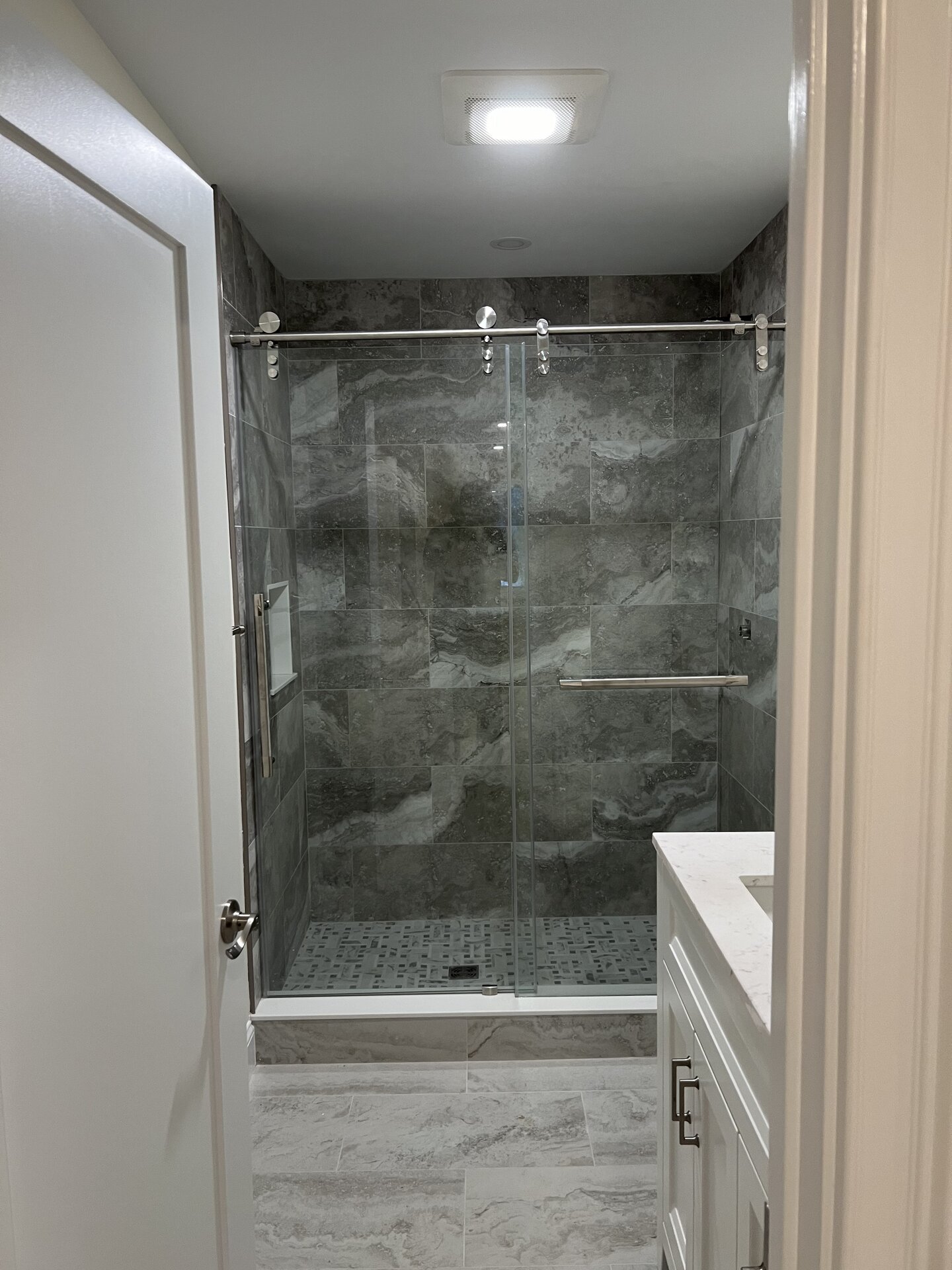 Custom Tile Shower Bathroom Build in MetroWest, MA