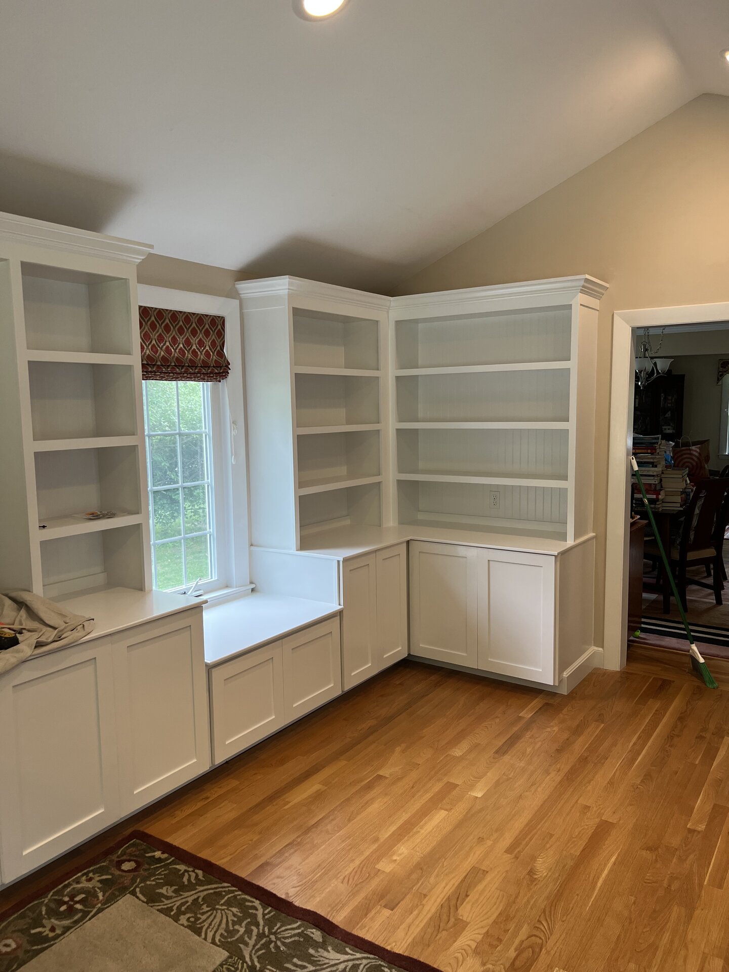 Built-In Wall Unit with Display Shelves in Natick, MA