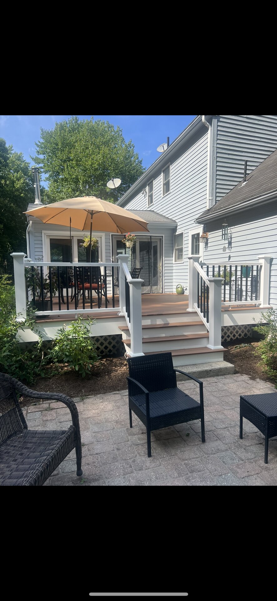Family Backyard Deck Renovation in Medway, MA