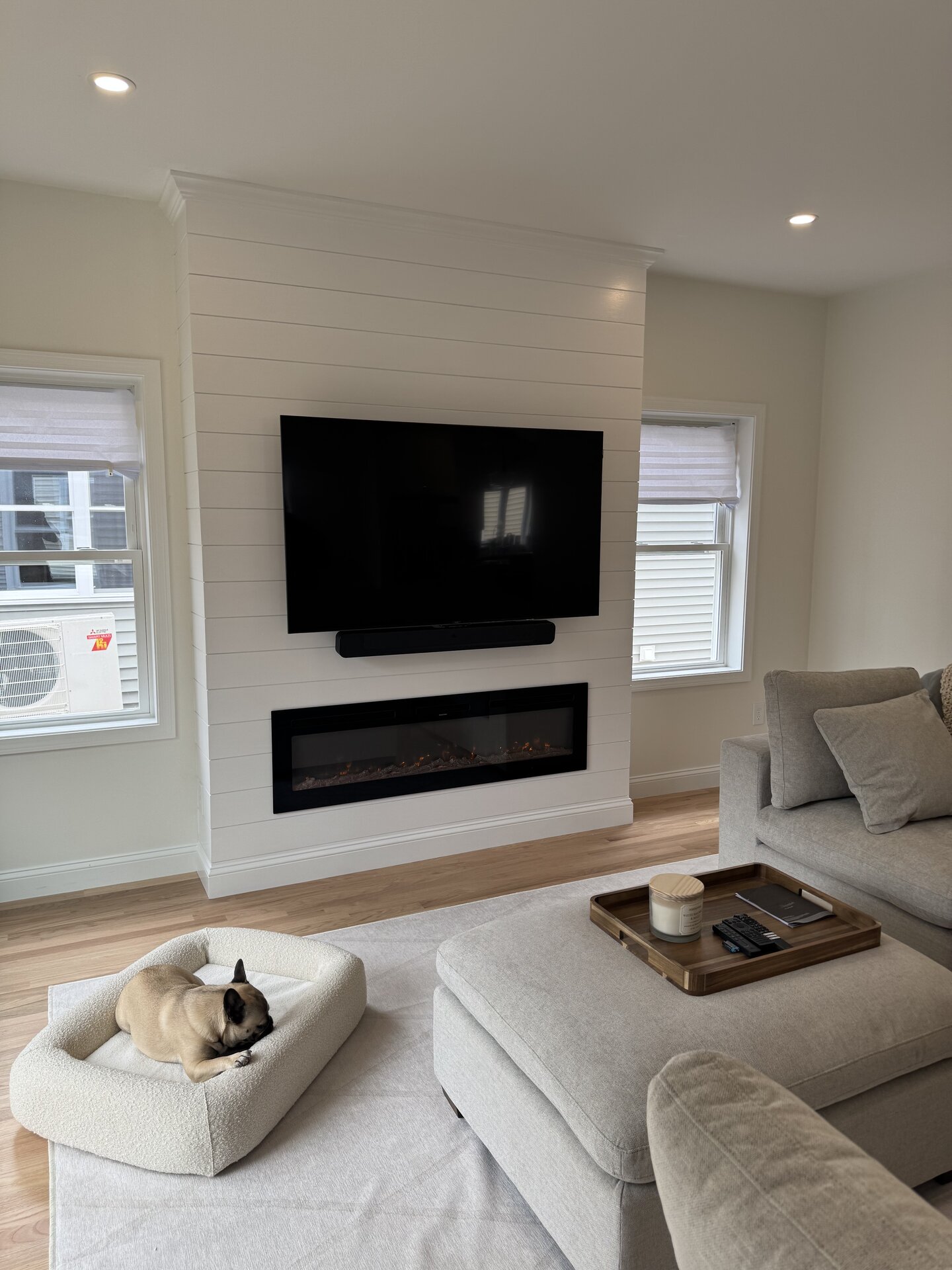 Modern Fireplace Wall Built-Ins in Holliston, MA