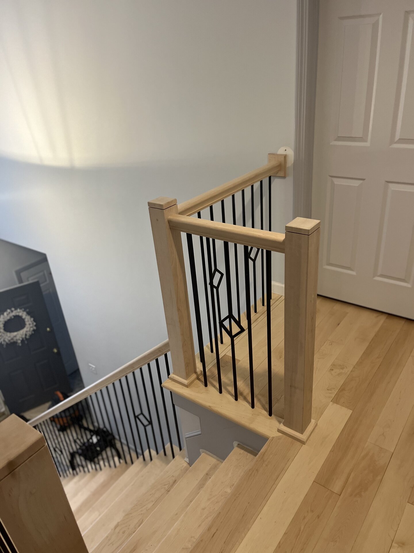 Modern Stair Railing Detail in MetroWest, MA